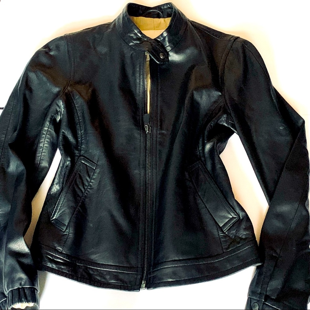 COACH MOTO STYLE | BLACK LEATHER JACKET | M | SUPER SOFT | MODERN | RT. $798